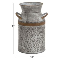 Decmode Metal Galvanized Milk Can, Multi Color   556343027